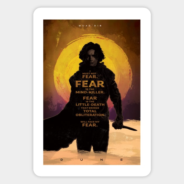 Fear is the Mind-Killer - Dune Magnet by chrisayerscreative